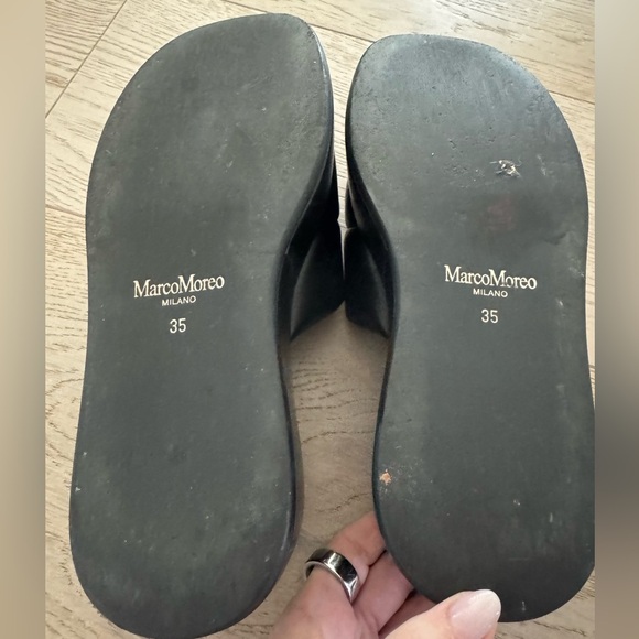 Marco Moreo Milano “Stephanie” Black Sandal size 35 - Picture 10 of 11